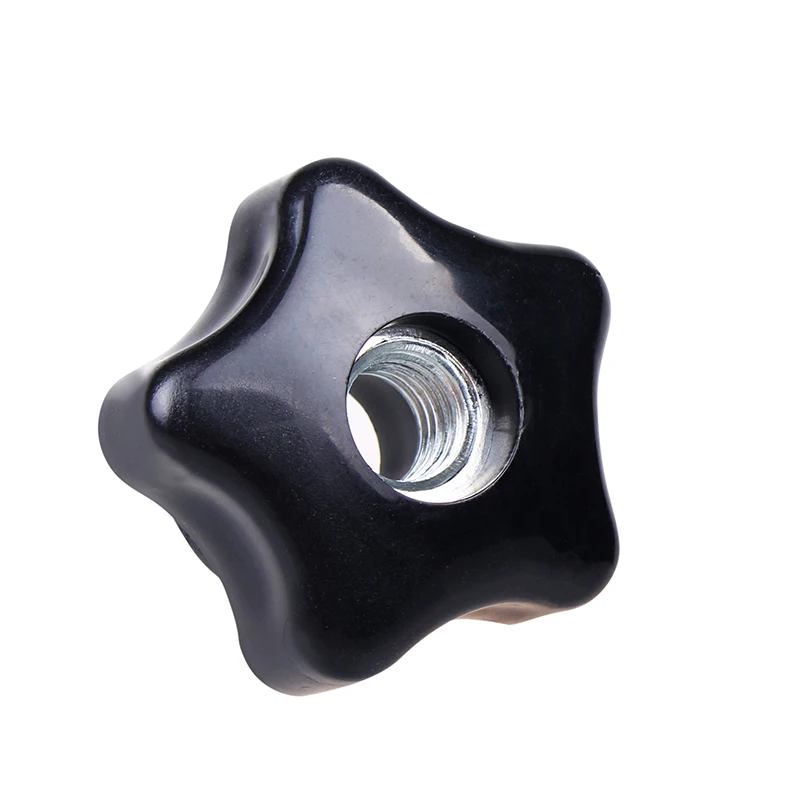 

5Pcs M6 M8 M10 M12 M14 M16 Plum Bakelite Hand Tighten Nuts Handle Star Mechanical Black Thumb Nut