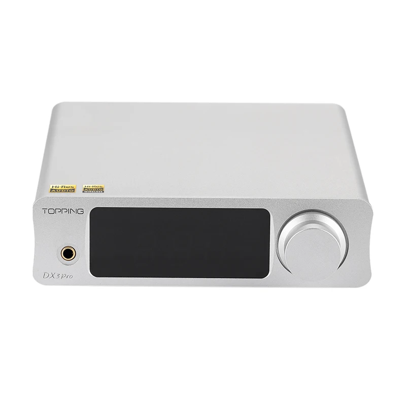 Серебристый Топпинг DX3 Pro LDAC усилитель AK4493 OPA1612 DSD512 HIFI USB Bluetooth усилитель наушников DAC - Цвет: Серебристый