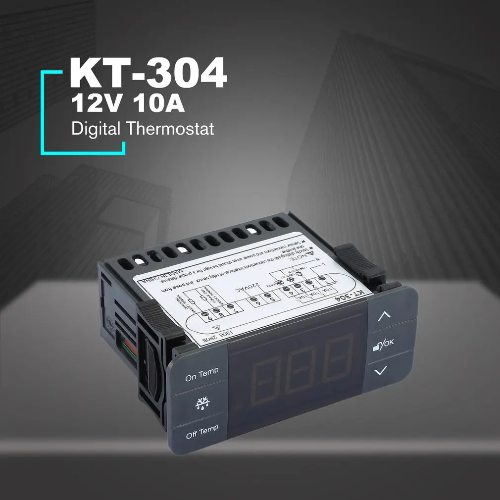 KT-304 Digital Temperature Controller Thermoregulator Thermostat Thermocouple Sensor with Refrigeration Defrost Fan Function |