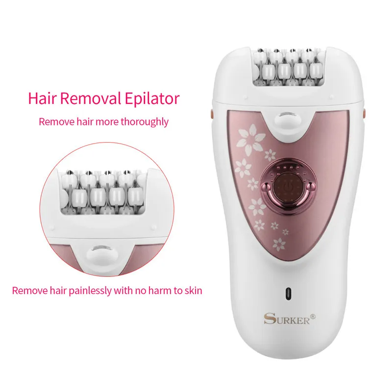 Эпилятор женский 2 в 1 Электрический безболезненный для вытягивания волос