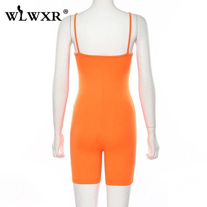 Женский Облегающий комбинезон WLWXR короткий без рукавов с открытой спиной на лето