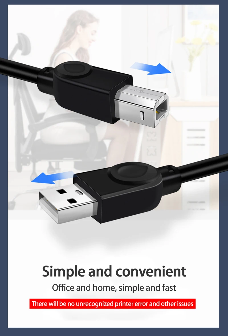 USB C к B 2 0 кабель для принтера плетеный шнур сканера Epson MacBook Pro HP Canon Brother Samsung |
