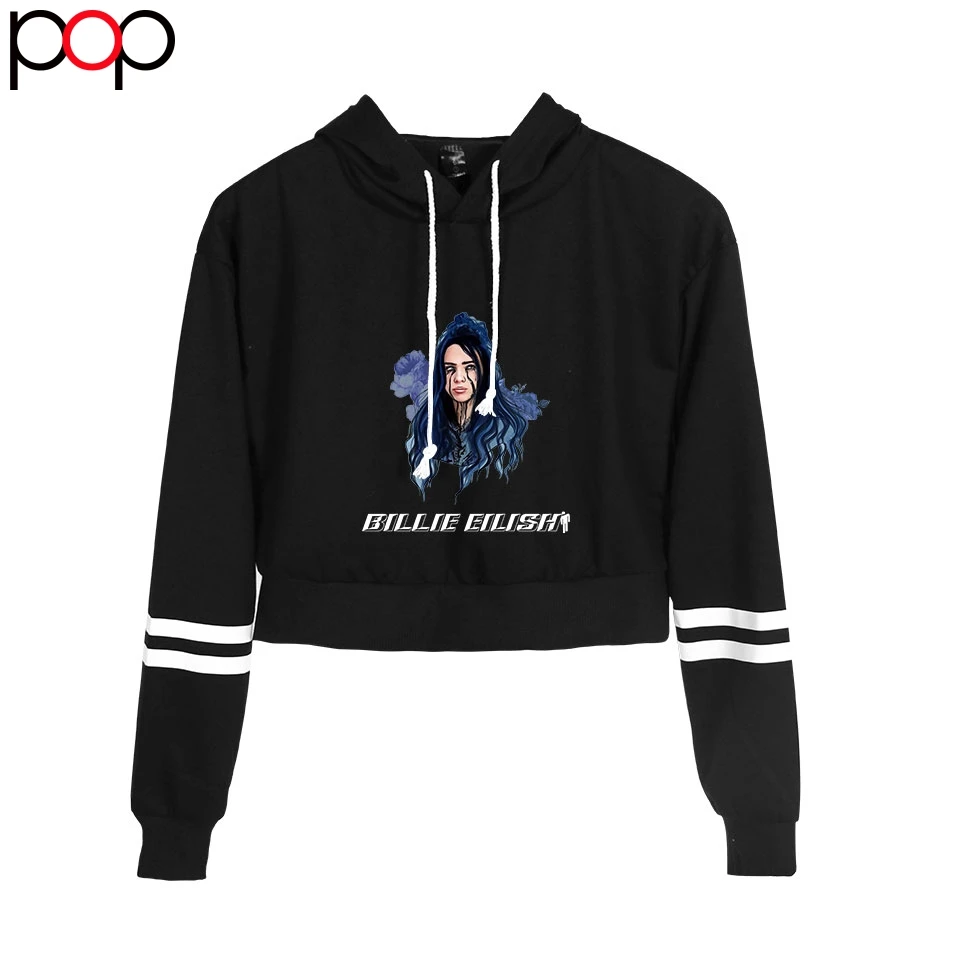 Новинка 2019 толстовка с капюшоном Женская одежда Billie Eilish Harajuku худи принтом