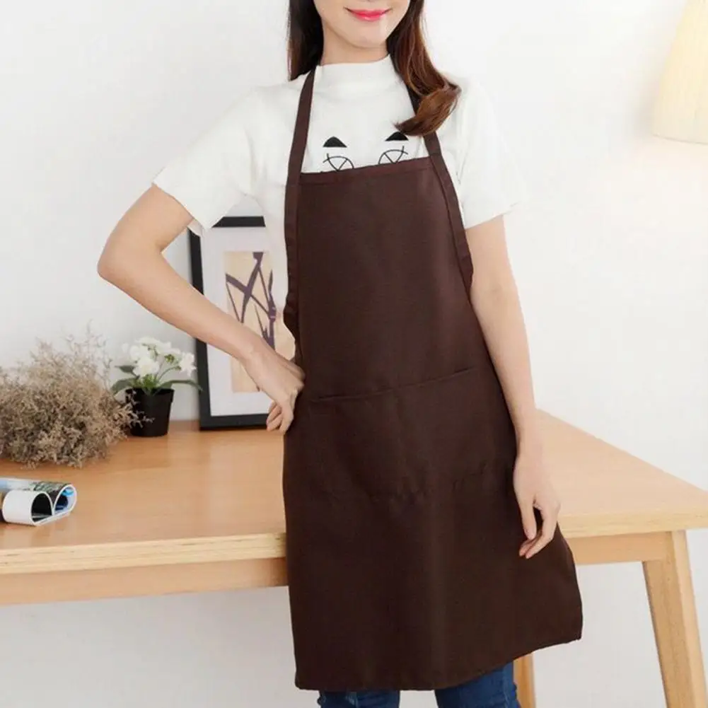 

Oil-proof Polyester Cotton Woodworking Cooking Apron for Dishwashing