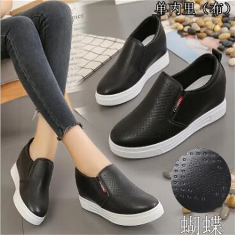 

New spring and autumn shoes women's thick bottom wedges breathable comfortable lightweight non-slip heightening women's shoes