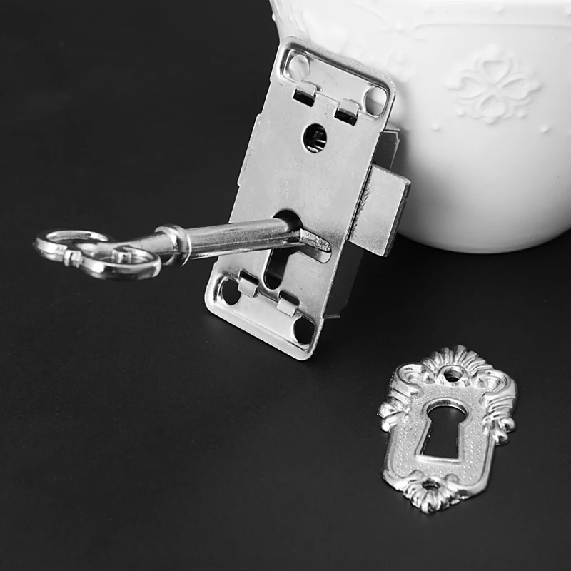 41XB классический винтажный античный выдвижной ящик дверной замок из сплава + ключ