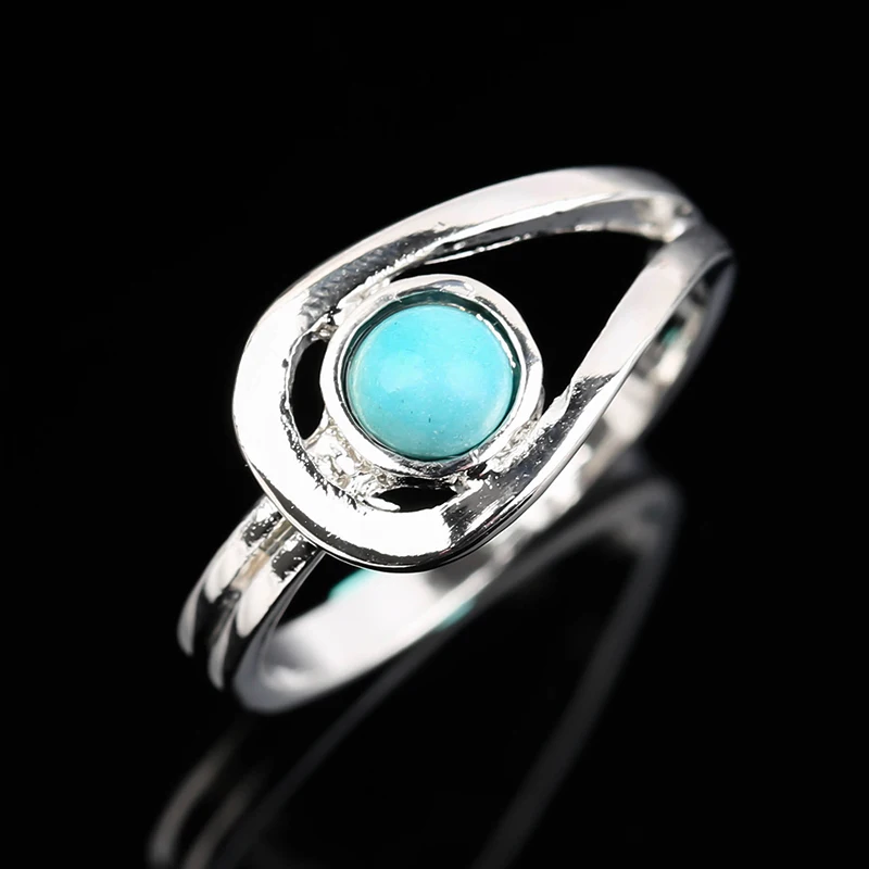 Женское классическое кольцо с зеленым камнем Boho серебряное в подарок на свадьбу