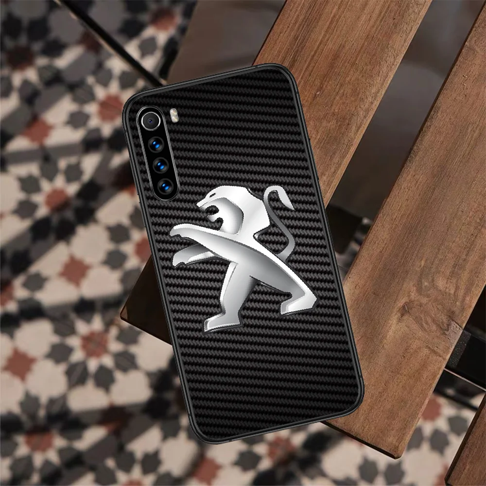 

Peugeots Car Phone Case For XIAOMI Redmi Note 9 8 7 6 S A 10 A T S PRO K40 black Etui 3D Funda Silicone Hoesjes Painting