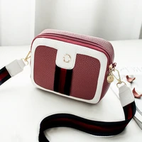 Womens Bag Wholesale Stripe Metal Letters 2021 New Shoulder Crossbody Bags Contrasting Color Square Sling Phone Coin Purse