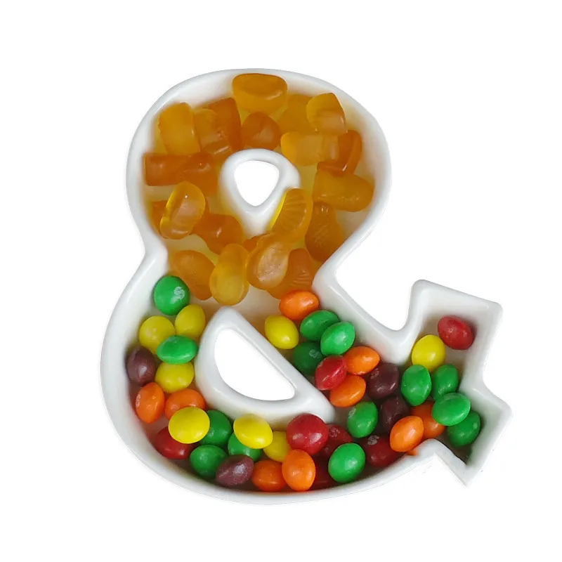 Тарелки с буквами керамическая тарелка поднос для конфет и закусок креативный