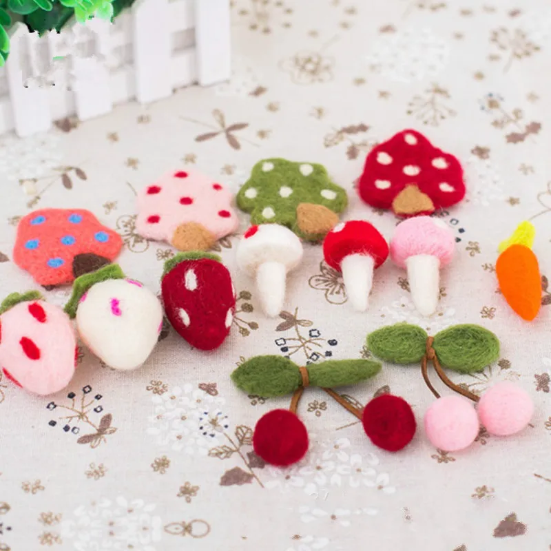 

5 pcs/lot Felt Cloth Hollow Leaves Rose Flower Hair Accessories Handmade Kawaii DIY Decorative Flowers Gift Hair Clips Fabric