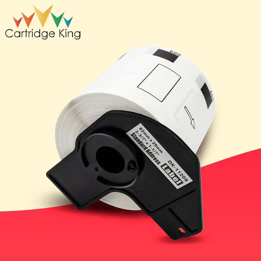 Картридж King для Brother Φ маленький белый бумажный адрес термальные этикетки 62*29 мм QL