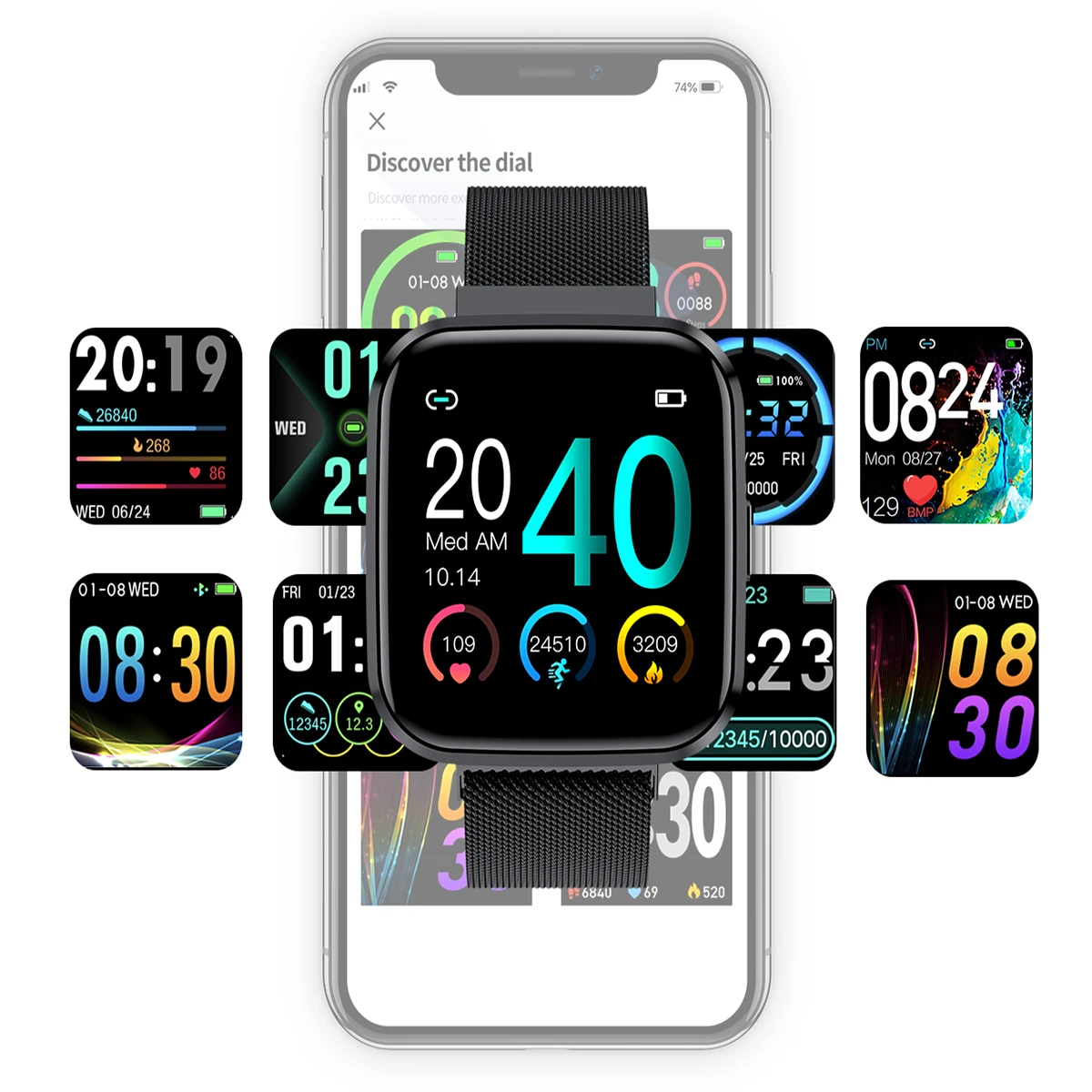 

New 1.3 Inch Smart Watch Women Men Smartwatch for Android IOS Electronics Smart Clock Fitness Tracker Silicone Strap Smart-watch