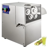 electric sugarcane juicer machine sugar cane extractor with effective 4 rollers acrylic transparent door for commercial