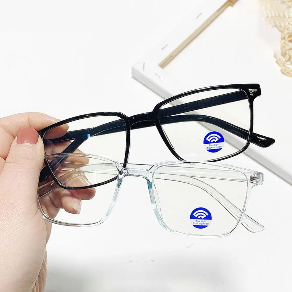 

WOENFEL Transparent Glasses Vintage Unisex Anti Blue Light Eyeglasses Classic Fashion Rectangular Transparent Frame Eyewear