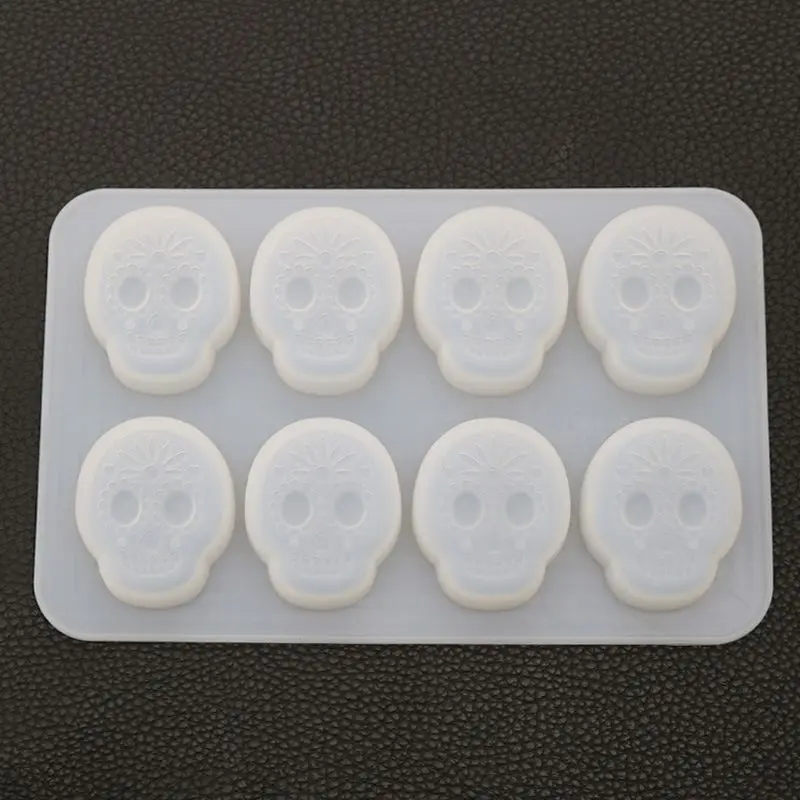 

DIY Skull Head Pendant Resin Casting Fondant Silicone Mold Jewelry Baking Tools