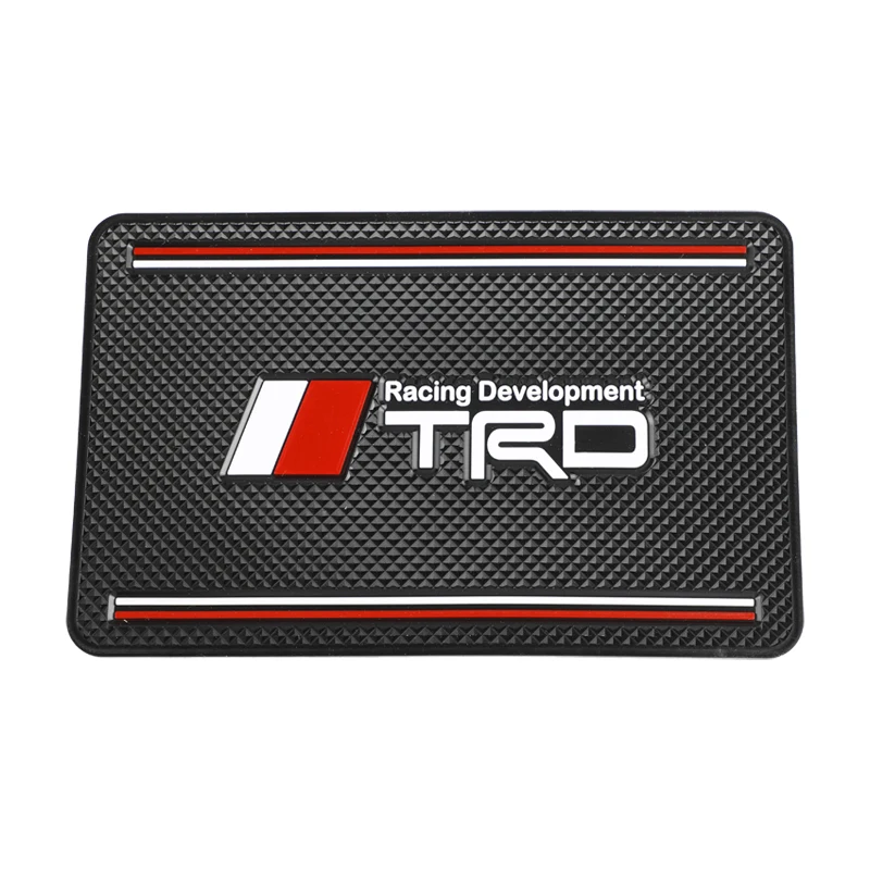Автомобильный Противоскользящий коврик для Toyota TRD значки держатель телефона