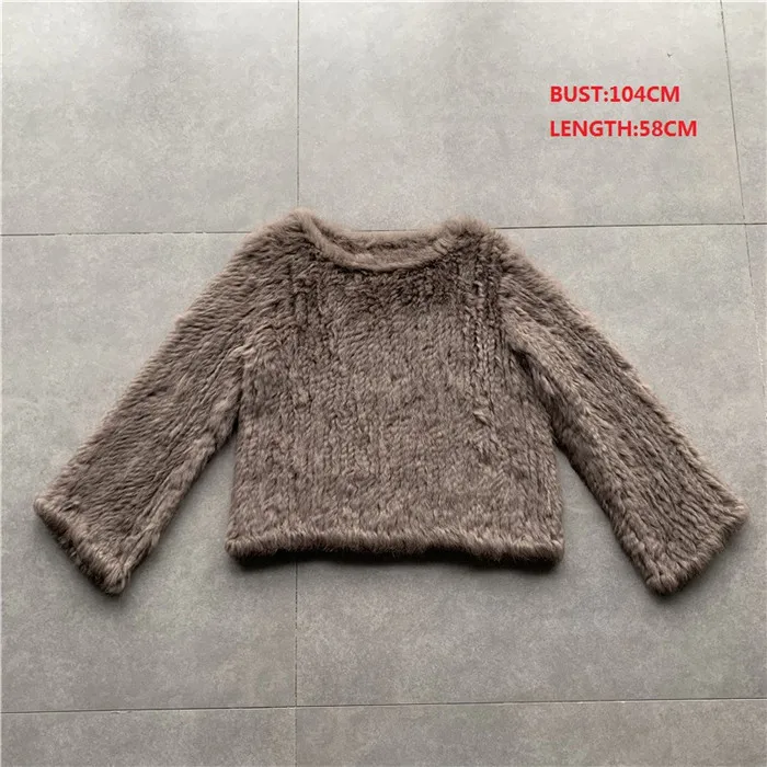 QC01 Женский натуральный мех кролика жилет/куртки кролик вязаный зимний теплый жилет - Цвет: taupe