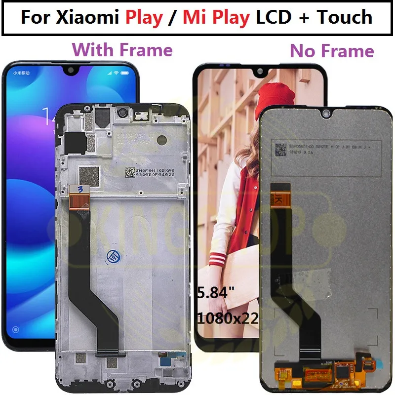 ЖК дисплей 5 84 дюйма для xiaomi Play сенсорный экран дигитайзер в сборе с рамкой Miplay