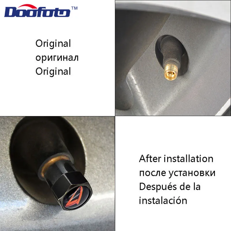 Колпачки на клапан автомобиля Doofoto 4x для выноса шины колеса Daihatsu Terios Sirion Mira material