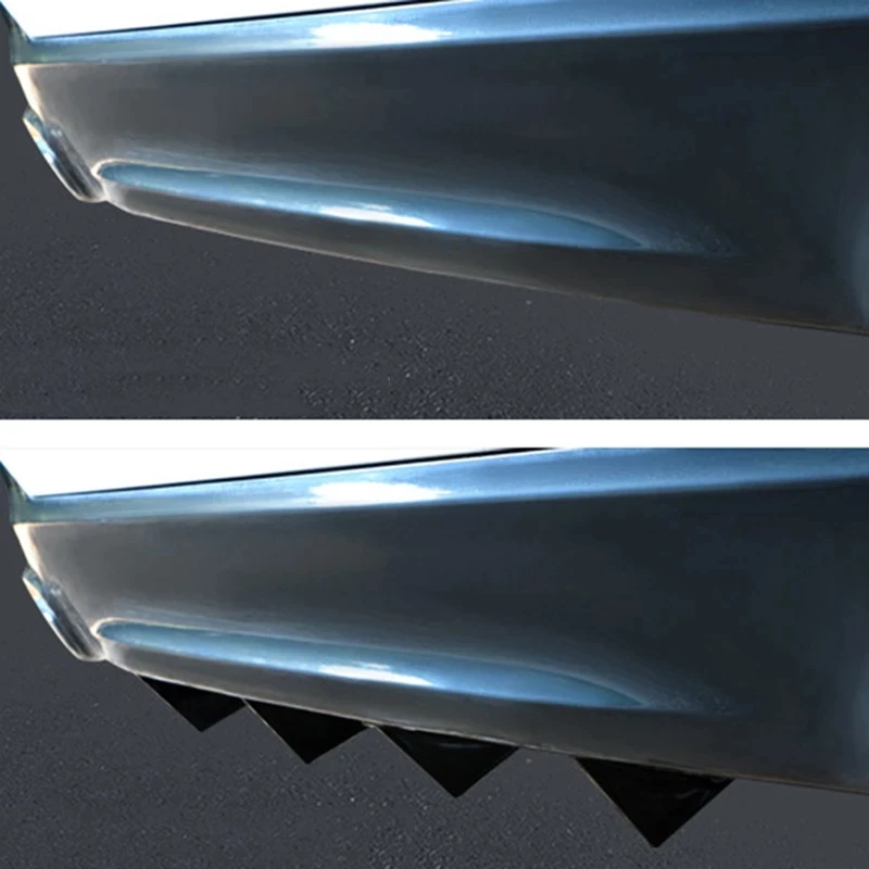 

4Pcs Universal Car Rear Bumper Diffuser Car Exterior Spoiler Modified Shark Fin Styling Wing Splitter Auto External Spare Parts