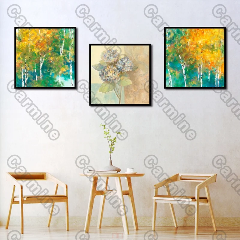 

Posters Bird Tree Flowers Plant Canvas Painting and Prints Wall Art Decoration for Living Room and Bedroom Frameless Style