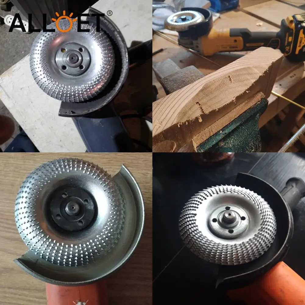 

2pcs Wood Shaping Angle Grinding Polishing Wheel Rotary Abrasive Disc + 6 Teeth Wood Carving Disc for Angle Grinder Woodworking