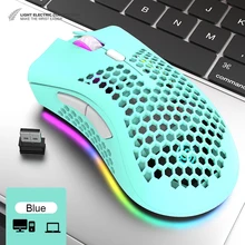 Wireless Mouse  RGB Adjustable Backlit Honeycomb USB Optical Gaming Mouse Ergonomic Gamer Mice For PUBG LOL Laptop PC