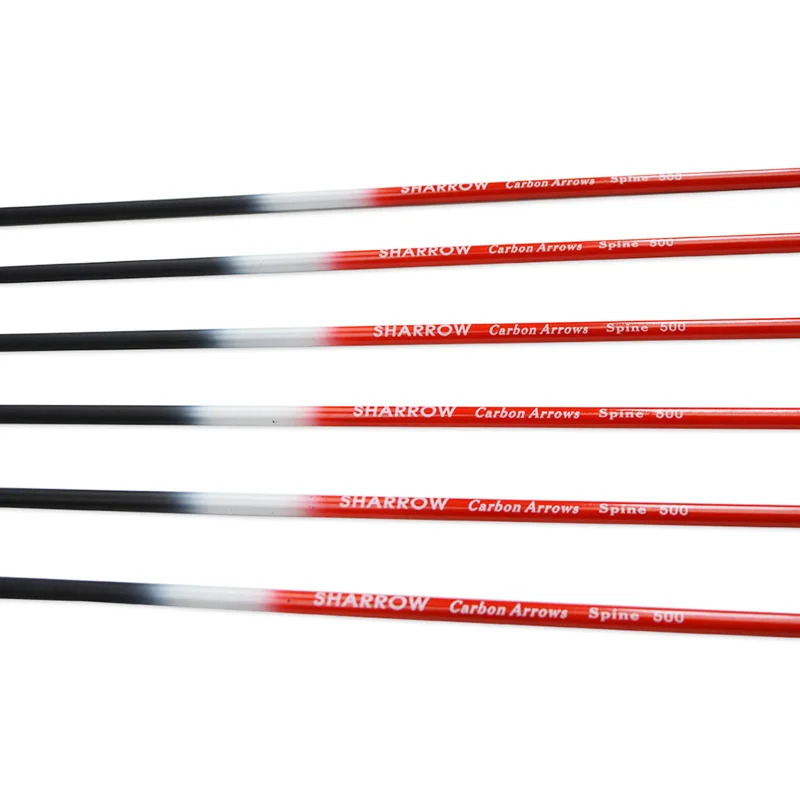 Стрельба из лука смешанного карбона 6 шт. целевая точка стрелы с резиновым пером