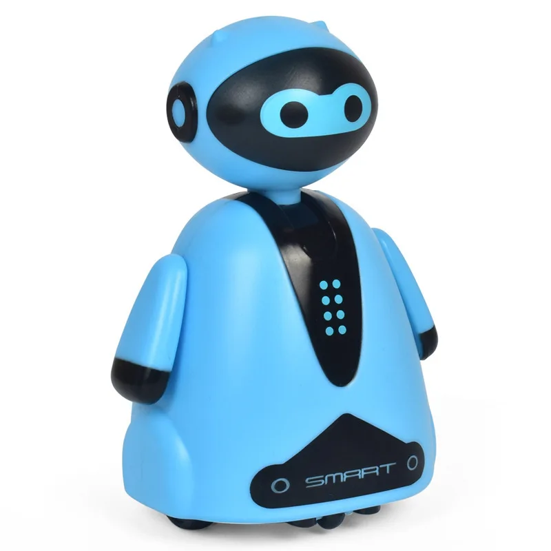 robot-blue Нарисованная линия волшебная игрушка для домашних животных ручка-робот Индуктивный Пингвин животное кошка следование черный трек Карта Авто селфи Запуск милый Электрический подарок для детей - Цвет: robot-blue