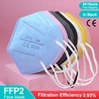 Многоразовые маски для лица FFP2 5-100 шт., одобренные CE FPP2, 5 слоев