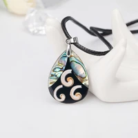 natural shell abalone shell necklace drop shaped pendant temperament womens necklace elegant jewelry pendant diy creative gift