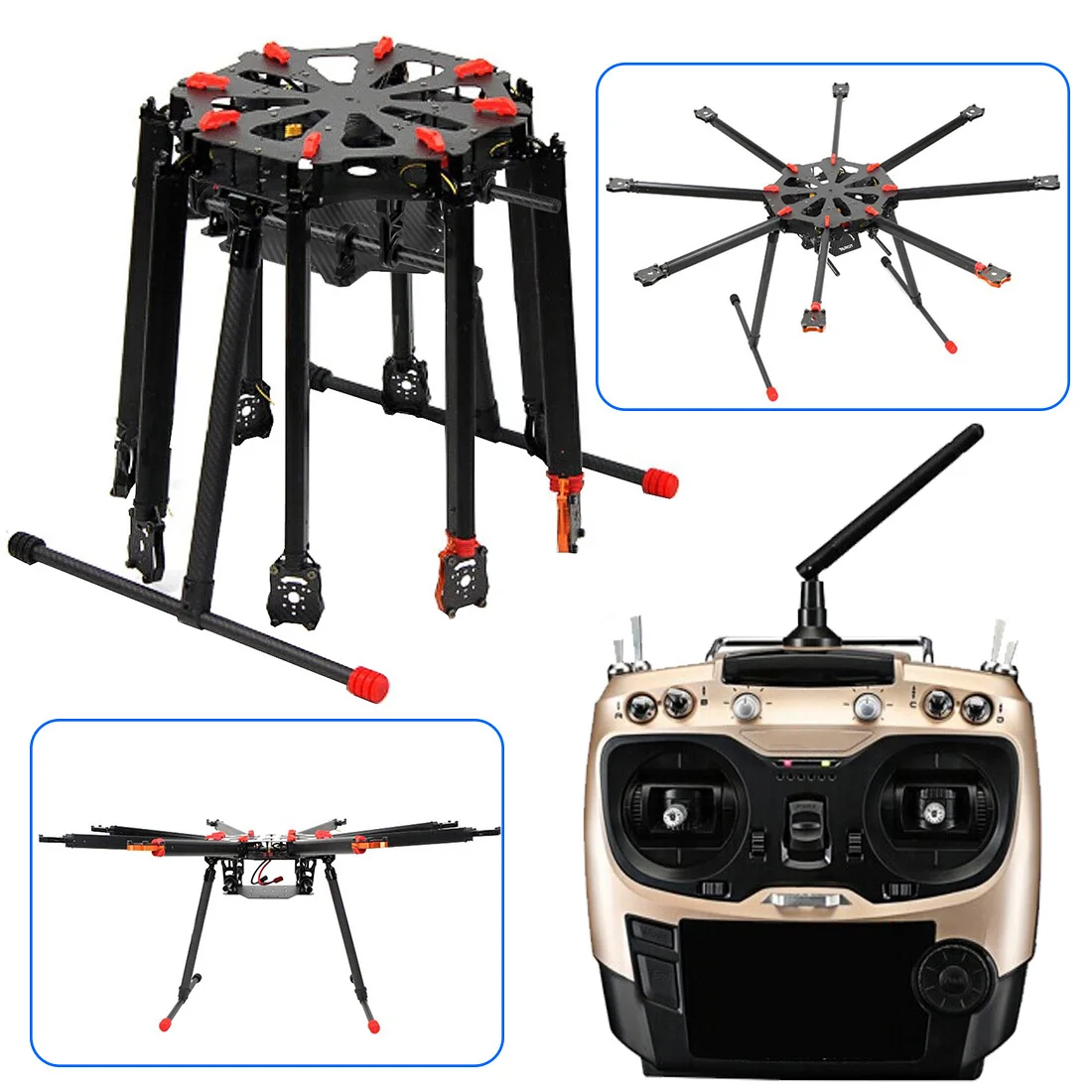 Самодельный складной GPS RC гоночный Таро X8 TL8X000 8-осевая рамка 350KV 40A PX4 32-битный