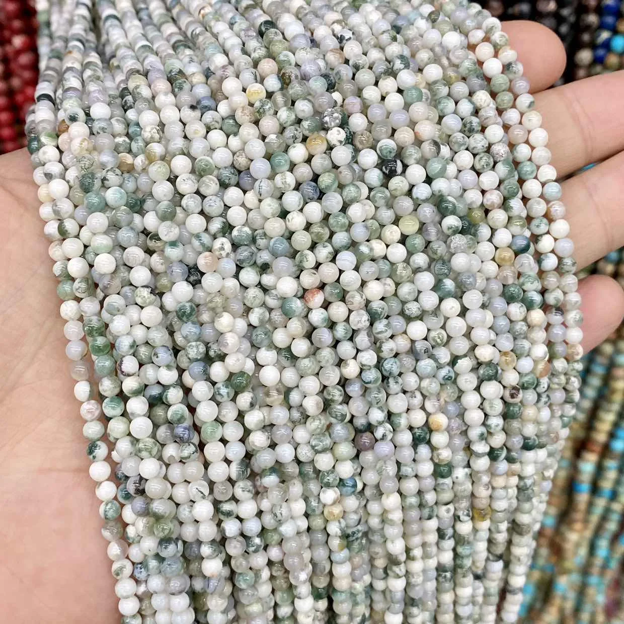 

Гладкие Круглые Бусины из агата, 3 мм, 15 дюймов/нитка, искусственные бусины для изготовления ювелирных изделий