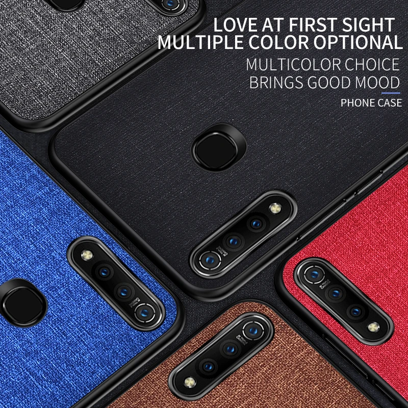 For VIVO Y19 Y17 Y15 Y12 U3 U3X Case Cloth Hard PC TPU Silicone Frame Back Cover Simple Shokcproof Coques | Мобильные телефоны и