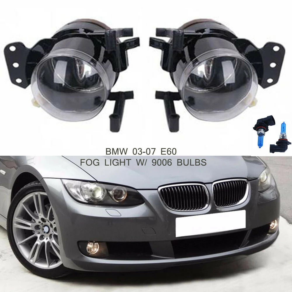 

Pair Front Fog Lights Lamps Housing Clear For BMW E60 E61 E63 E46 X3 525i 530i 323i 325Ci 328i 330Ci 330i 335i 335xi 525xi 545i