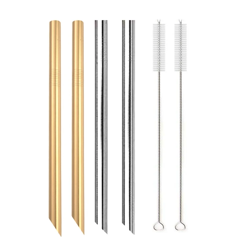 

Стальные угловые трубочки для смузи 4 штуки