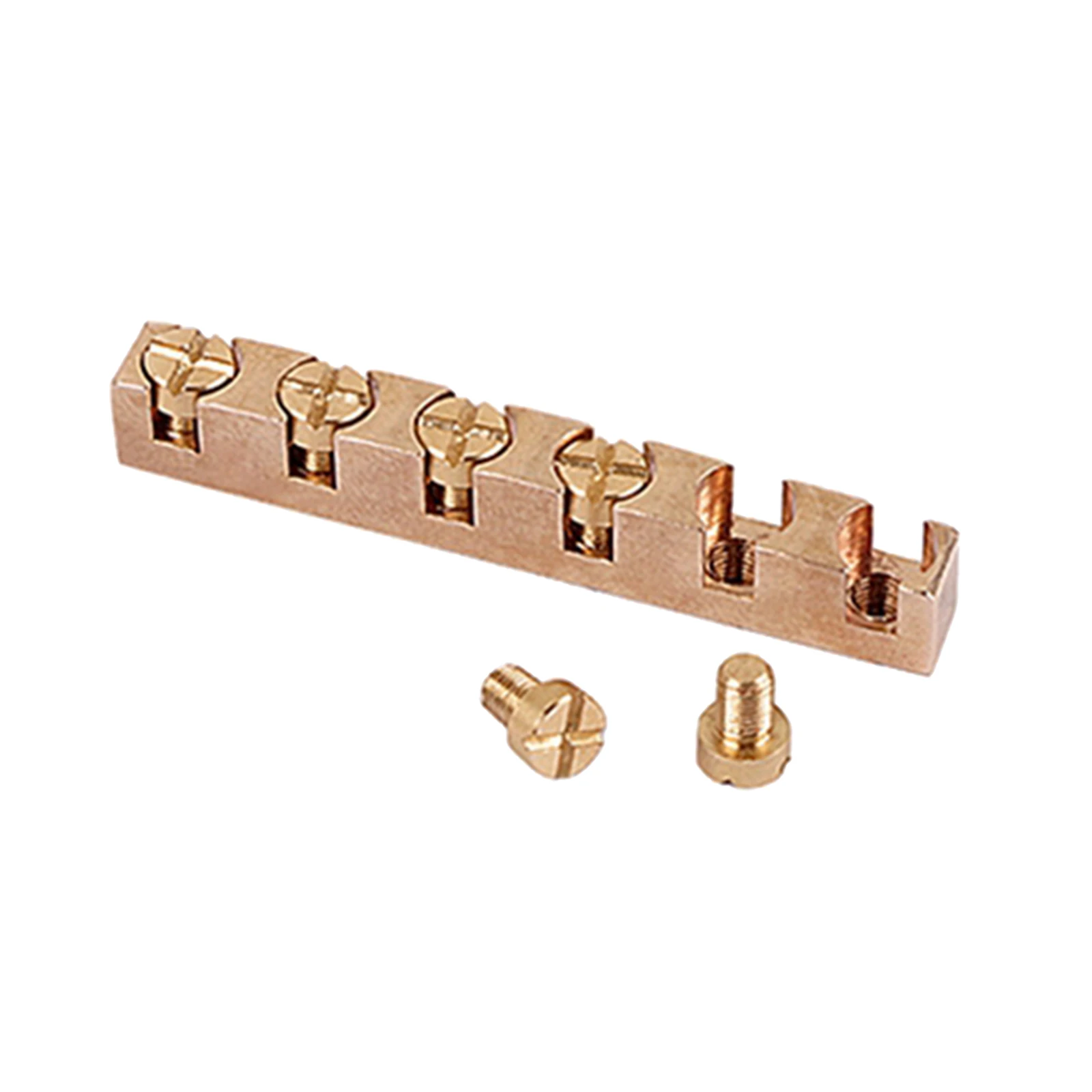 

43mm Brass 6 String Bass Nut Pre Slotted Adjustable Electric Bass Replacements