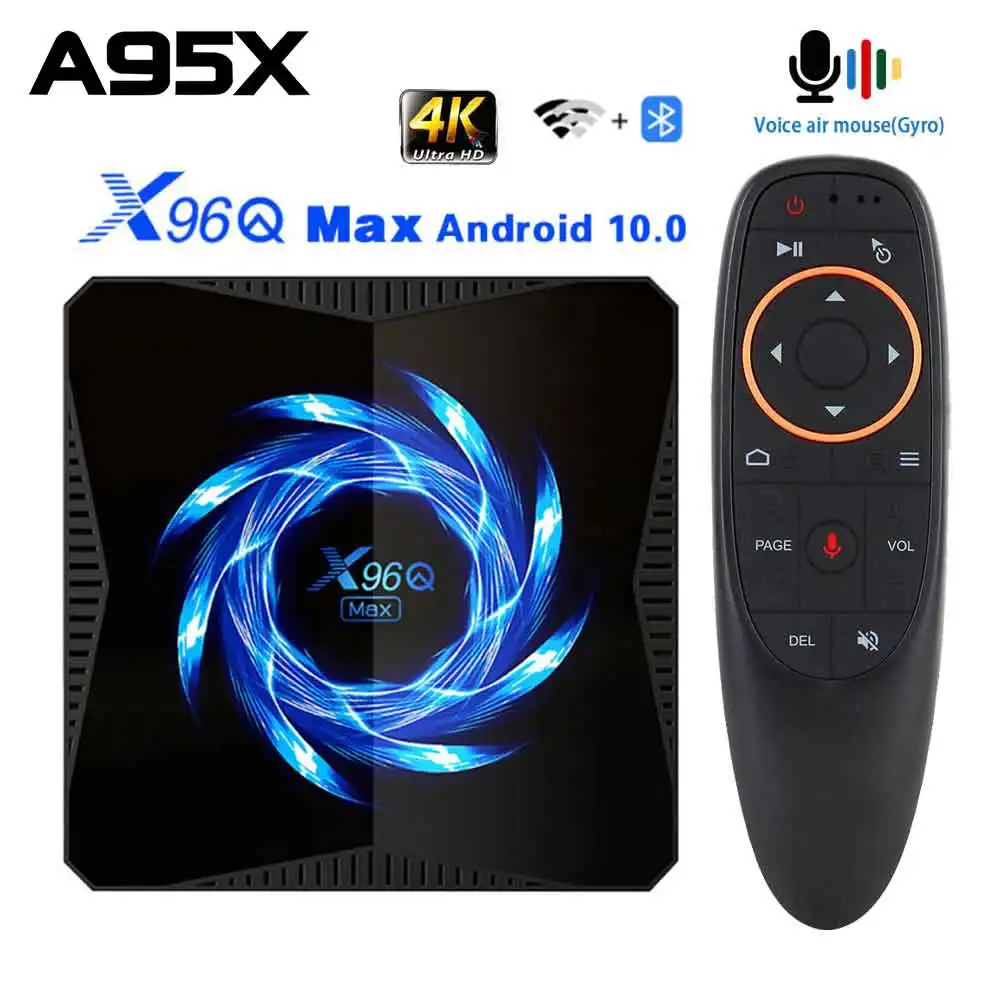 Приставка Смарт ТВ X96Q MAX Android 10 4 Гб 32 ГБ 64 4K H.265 медиаплеер 2 4G/5 0G Wi Fi