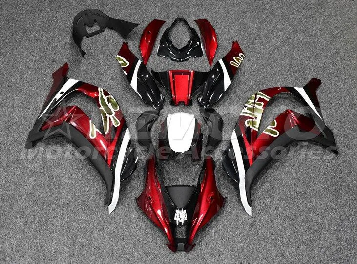

Новый комплект обтекателей для мотоцикла ABS Подходит для kawasaki Ninja ZX-10R zx10r 10r 2016 2017 2018 2019 16 17 18 19 холодный красный темный
