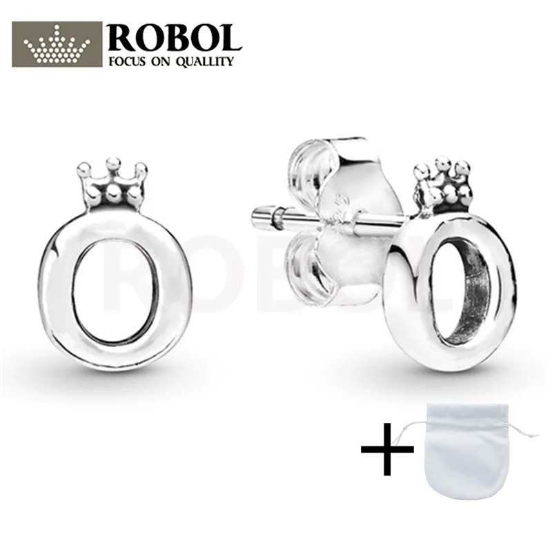 

298295 2021 Популярные 100% 925 стерлингового серебра полированный стильные серьги-гвоздики в виде короны ювелирные изделия для женщин, бесплатная ...