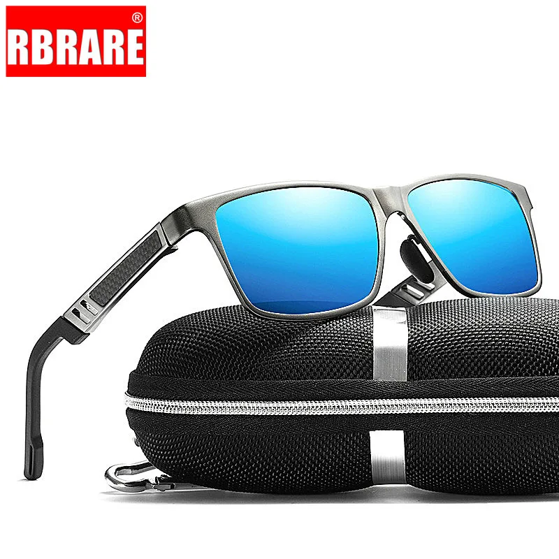 

RBRARE 2021 Polarized Sunglasses Men Aluminum-magnesium Alloy Square Brand Designer Classic Glasses Metal Goggle Eyewear For Men