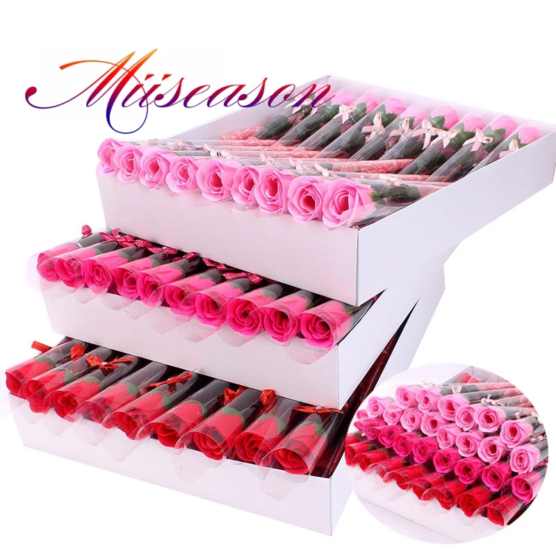 

NEW 30pcs Soap Rose Valentine Creative Gift Artificial Flower Bouquet Wedding Birthday Festival Party Decor Gifts Marriage