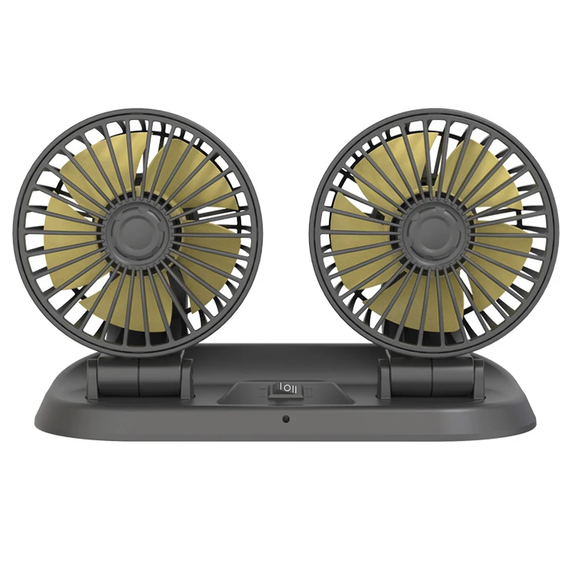 

Adjustable Car Cooling Fan Portable Auto Electric Fan Cool USB Double Air USB Fan Universal 12V 24V Dual Head Cars Fan