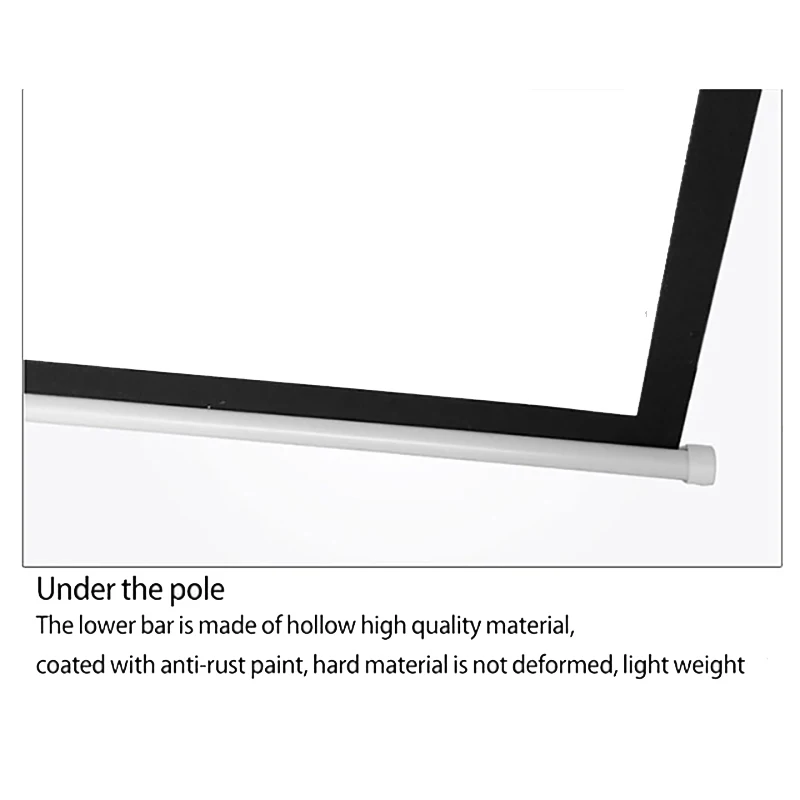 Тонкий кронштейн для экрана матовое стекло из белого волокна 60 дюймов 16:9