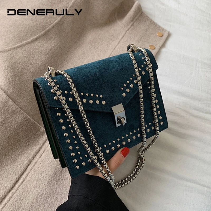 

Кожаная сумка через плечо для женщин, винтажная сумка через плечо с цепочкой, роскошные сумки, женские сумки, дизайнерские женские дорожные ...