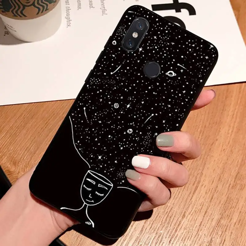 

Space Cartoon abstract Phone Case For Xiaomi Redmi note 7 8 9 t k30 max3 9 s 10 pro lite