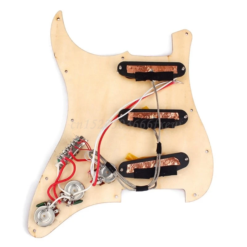 OOTDTY SSS Prewired Pickguard 3 Одиночная катушка 5 позиционный переключатель звукоснимателя