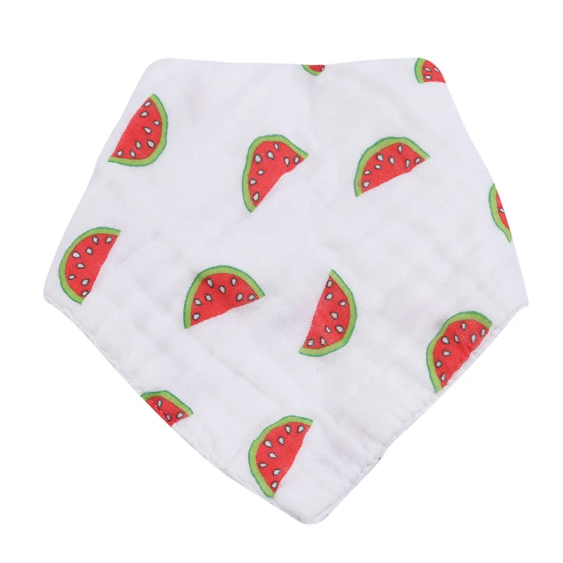 

1pc 2021 New Baby Bib 100% Natural Cotton Soft Fruit Style Headscarf Baby Blouse Snoring Cloth Feeding Saliva Towel Baby Using