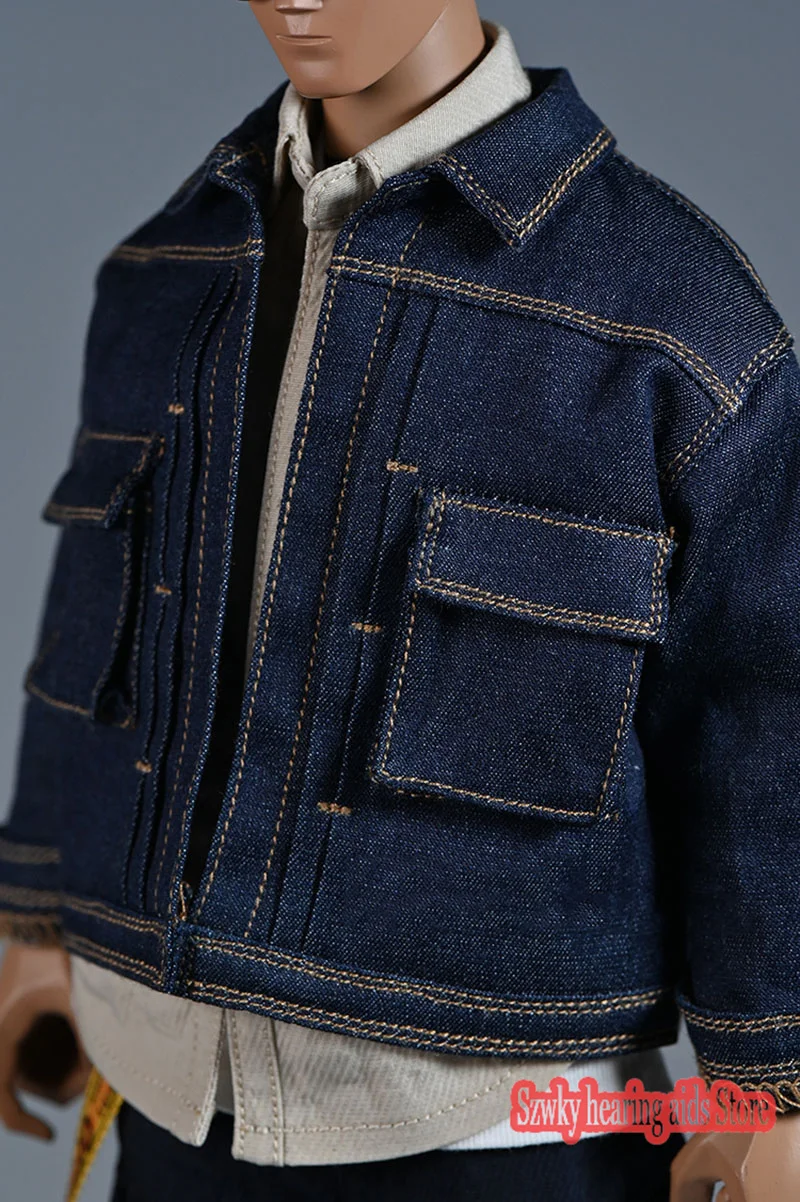 

1/6 Soldier Trendy Denim Jacket Clothes Accessories Model Fit 12" Male Action Figure Body In Stock